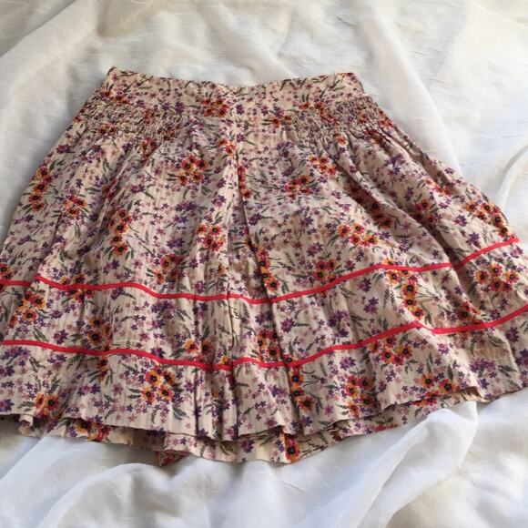 Lux boho cotton full prairie skirt, size 7 - Picture 2 of 4
